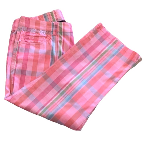 Pink Plaid Ralph Lauren Y2K Style Capri Pants Size 4 - Picture 3 of 12